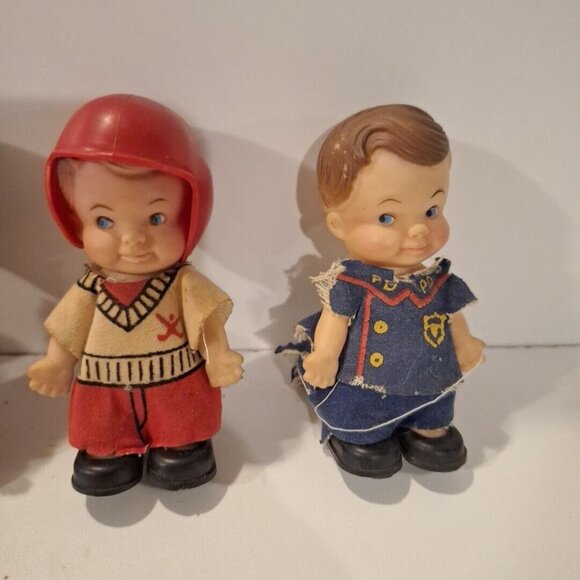 Uneeda PeeWees Pocket Boy Dolls Sports 4 Vintage 1966 Hee Wee 3.5" - Picture 5 of 16